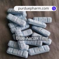 Blue Xanax bars | Blue football Xanax image 1
